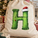 Mean Green Monogram Santa Sack
