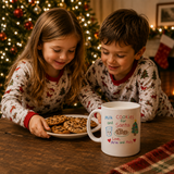 Personalised Christmas Eve Mug with Kids Artwork for Santa
