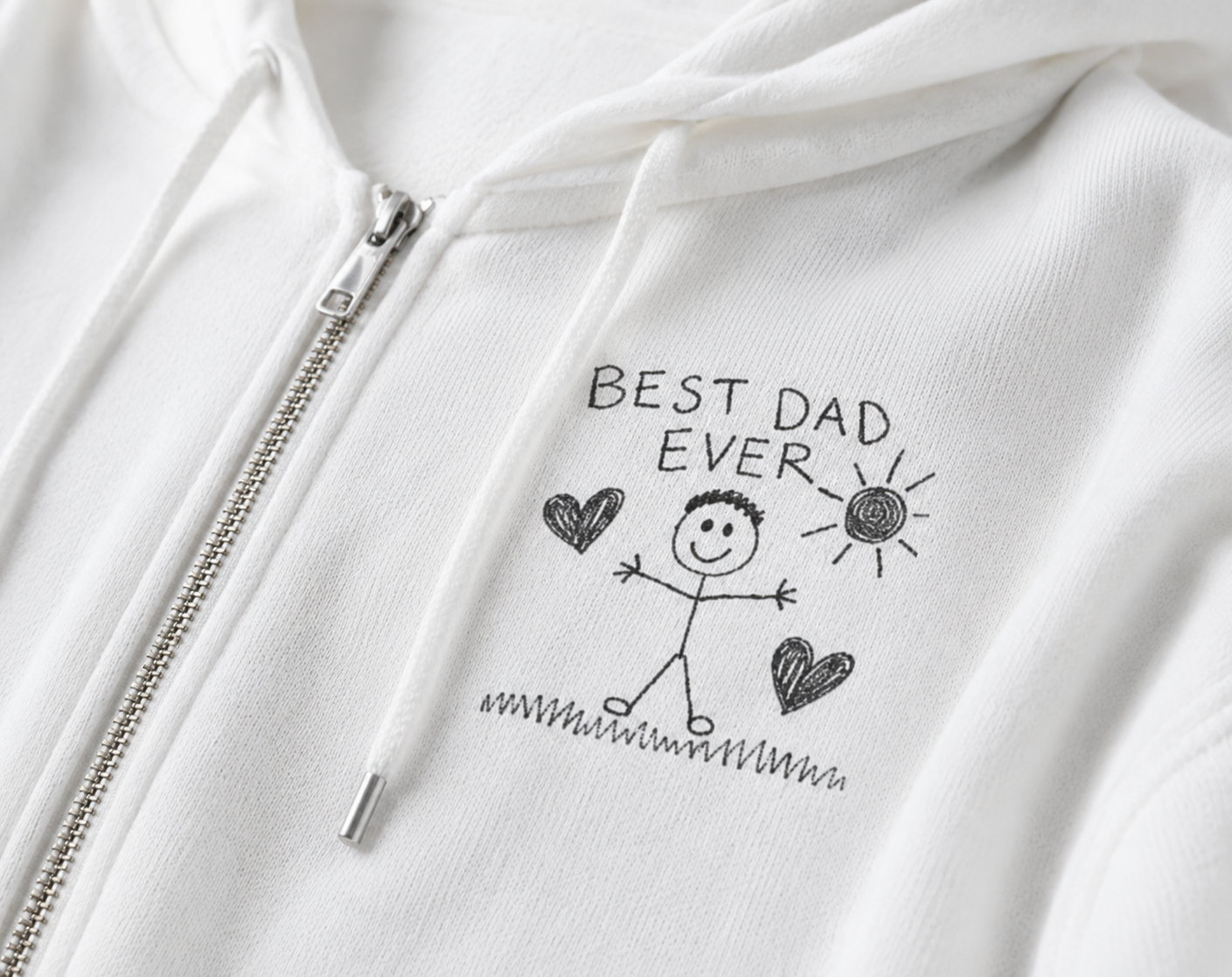 Personalised Kids Drawing Hoodie for Dad