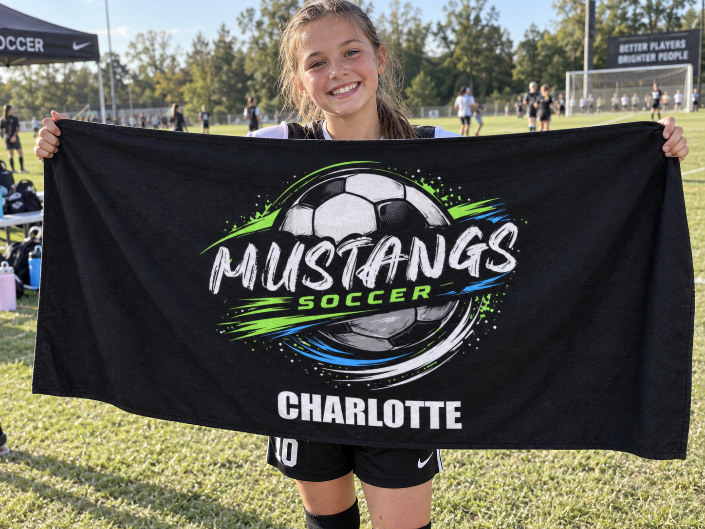 Soccer Splash Personalized Towel