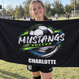 Soccer Splash Personalized Towel