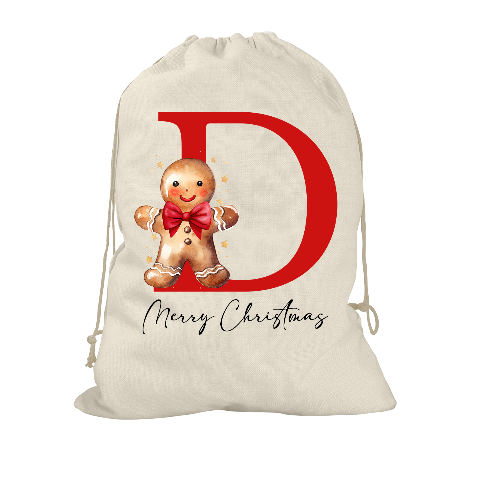 Gingerbread Man Santa Sack