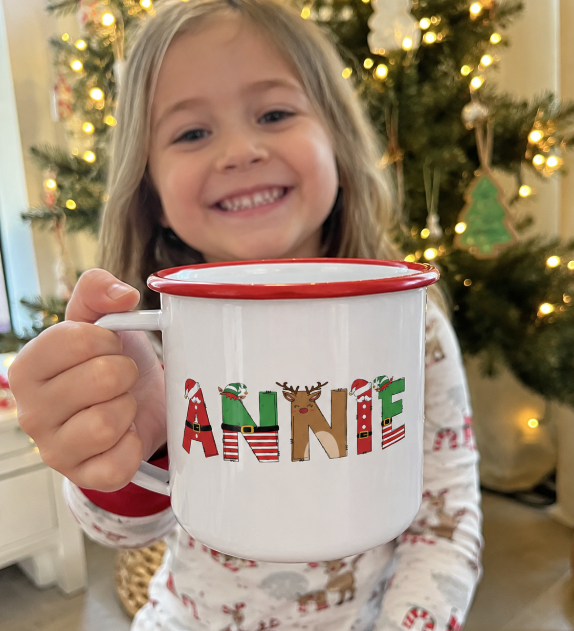 North Pole Crew Personalised Enamel Mug
