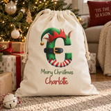 Elf Alphabet Santa Sack