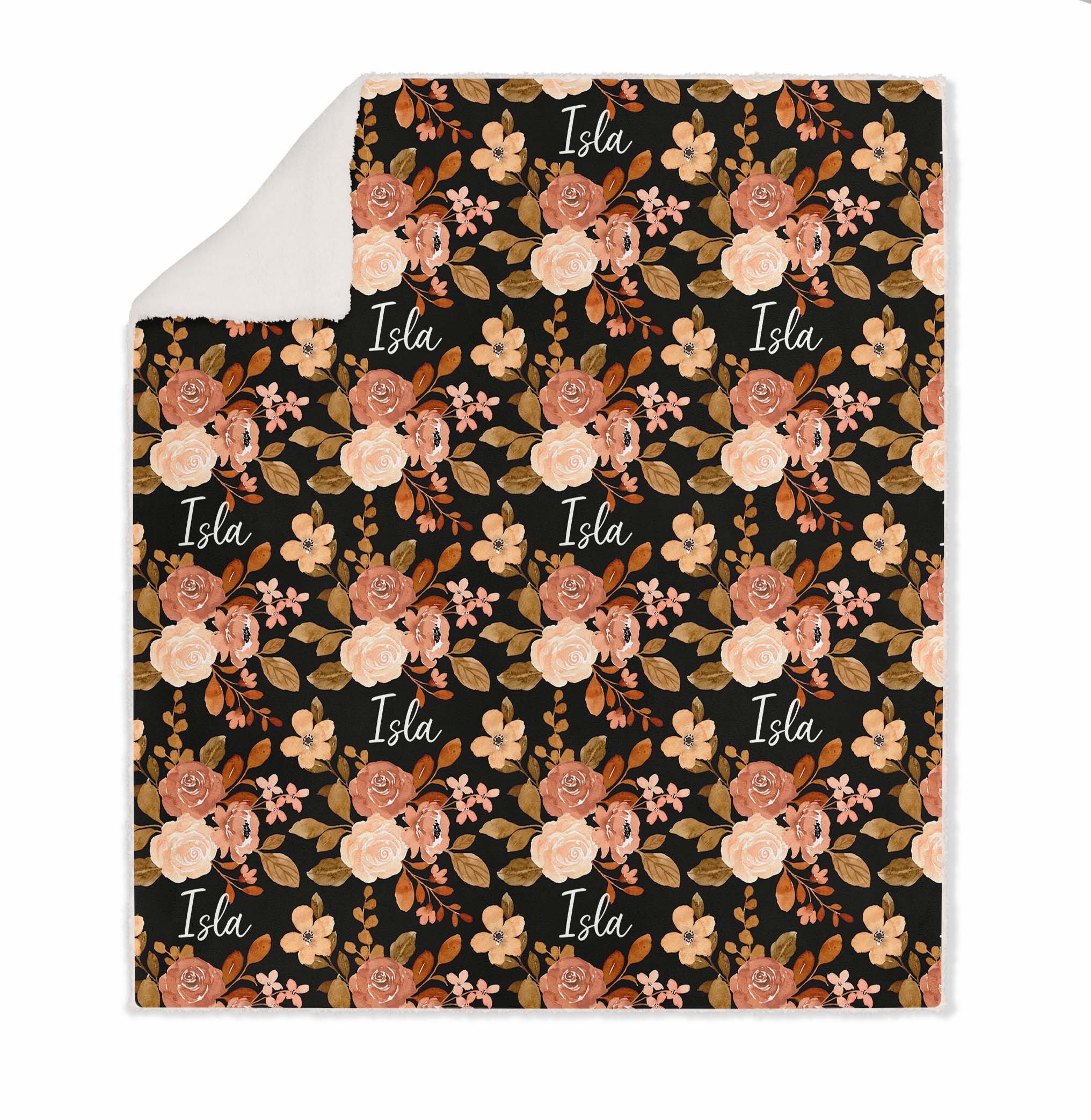 FLORAL KIDS BLANKET SHERPA