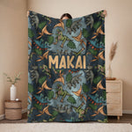 personalised dinosaur blanket - design for boys