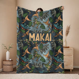 personalised dinosaur blanket - design for boys