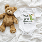 personalised dinosaur onesie for fathers day
