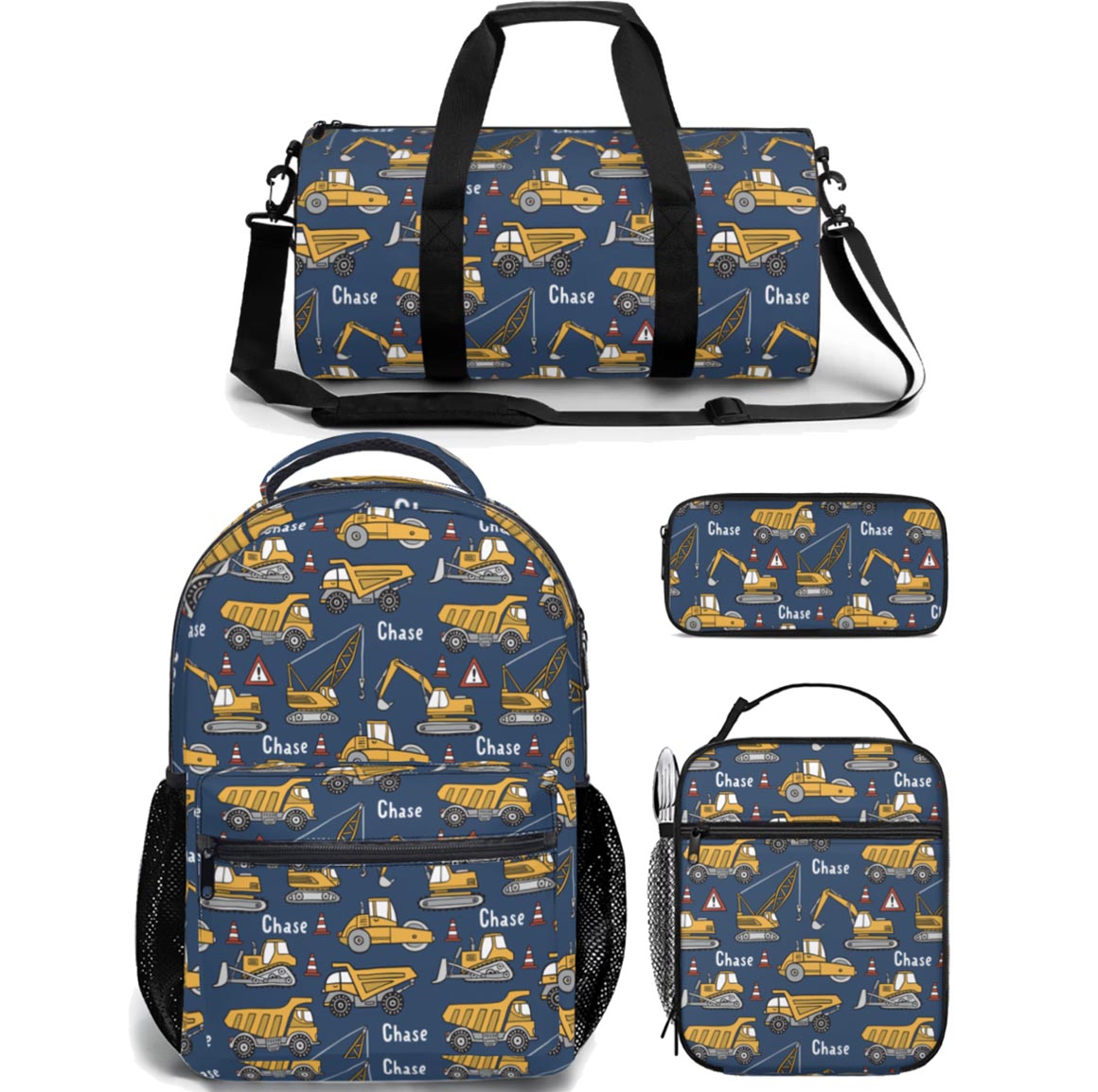 boys backpack lunch bag duffle bag combo