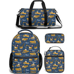 boys backpack lunch bag duffle bag combo