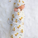 BABY DUCK PERSONALISED SWADDLE