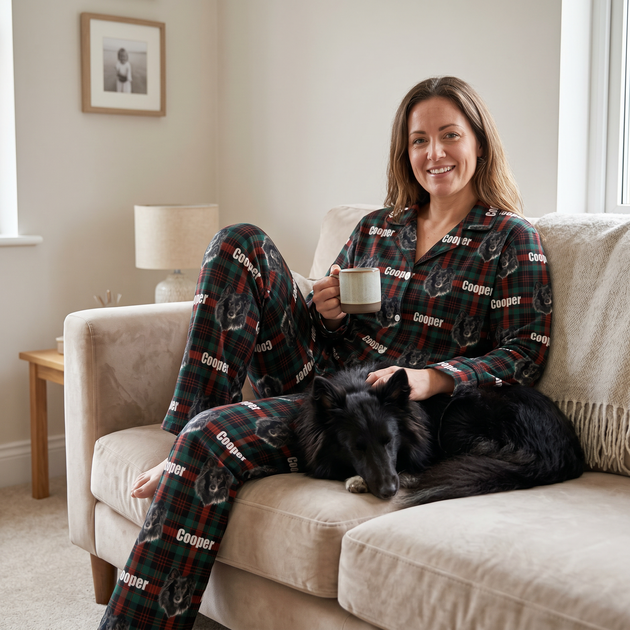 My Pet PJs photo pyjama set personalised with each name, Christmas gift