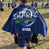 Soccer Splash Personalized Towel