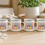 Matching Cousin Crew enamel mug for the cousins - The Custom Co
