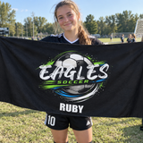 Soccer Splash Personalized Towel