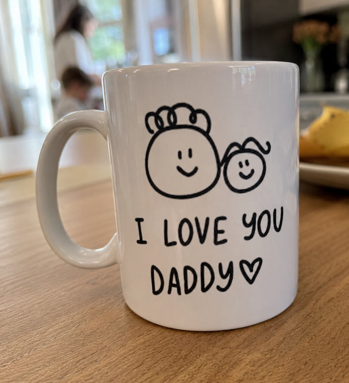 Personalised Dad Mug with Kids Artwork