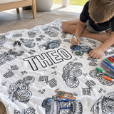 Monster Truck Colouring Blanket