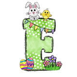 Easter Parade Initial Enamel Mug