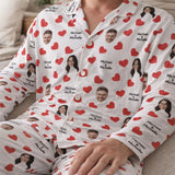 Custom Face & Name Valentine’s Pyjama Set - Long Sleeve