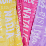 Name Collage Personalized Beach Towel
