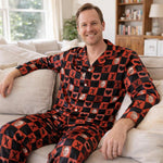 Matching personalised photo pyjamas for couples with custom face design