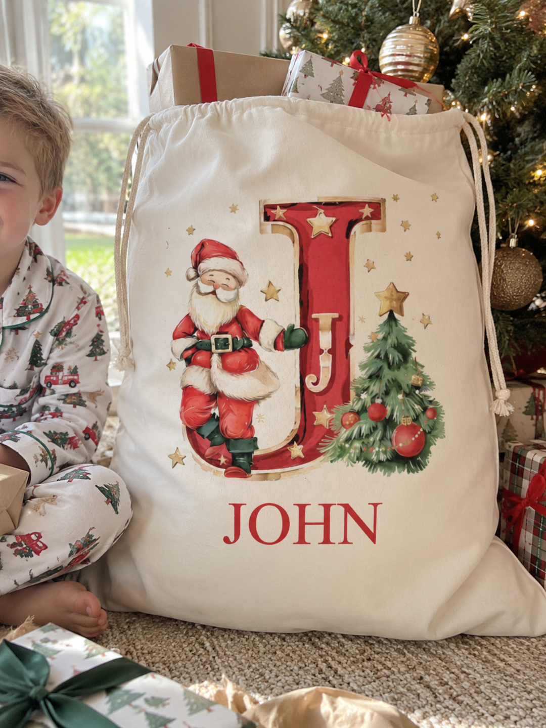Santa Monogram Santa Sack