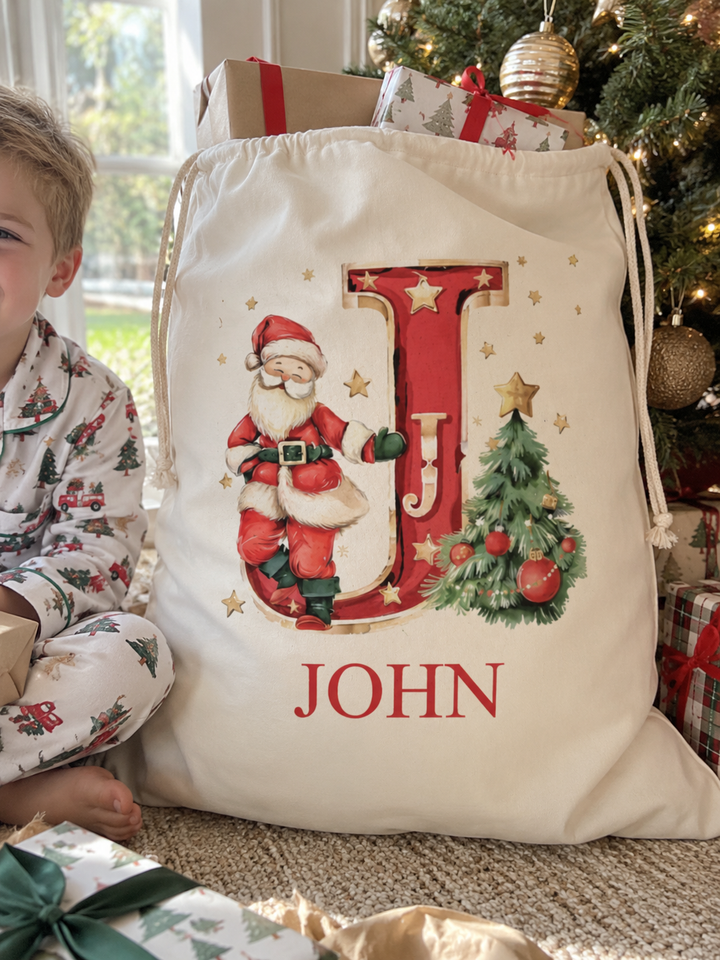 Santa Monogram Santa Sack