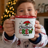Christmas Crew Personalised Enamel Mug