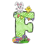Easter Parade Initial Enamel Mug