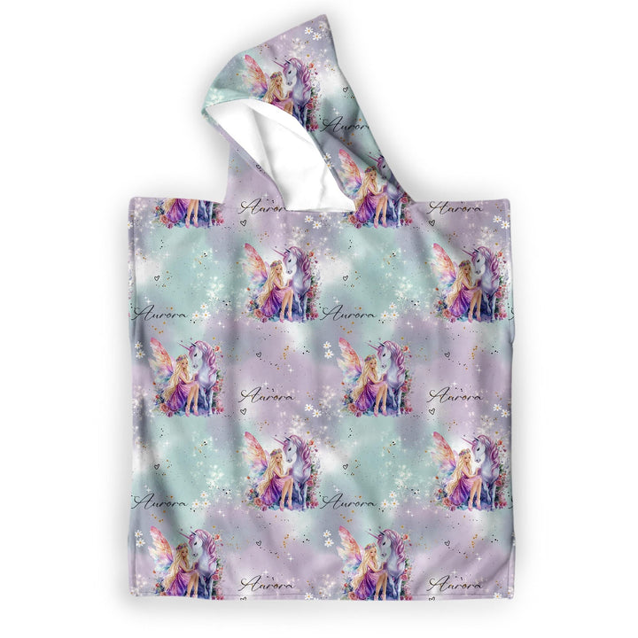 fairy &amp; unicorn kids hooded towel