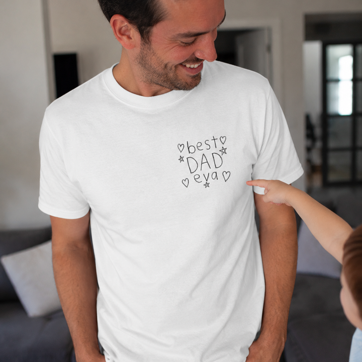 Personalised Kids Drawing T-Shirt for Dad