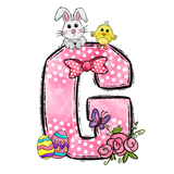 Easter Bow Initial Enamel Mug