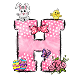 Easter Bow Initial Enamel Mug