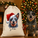 Personalised canvas Santa sack for dogs