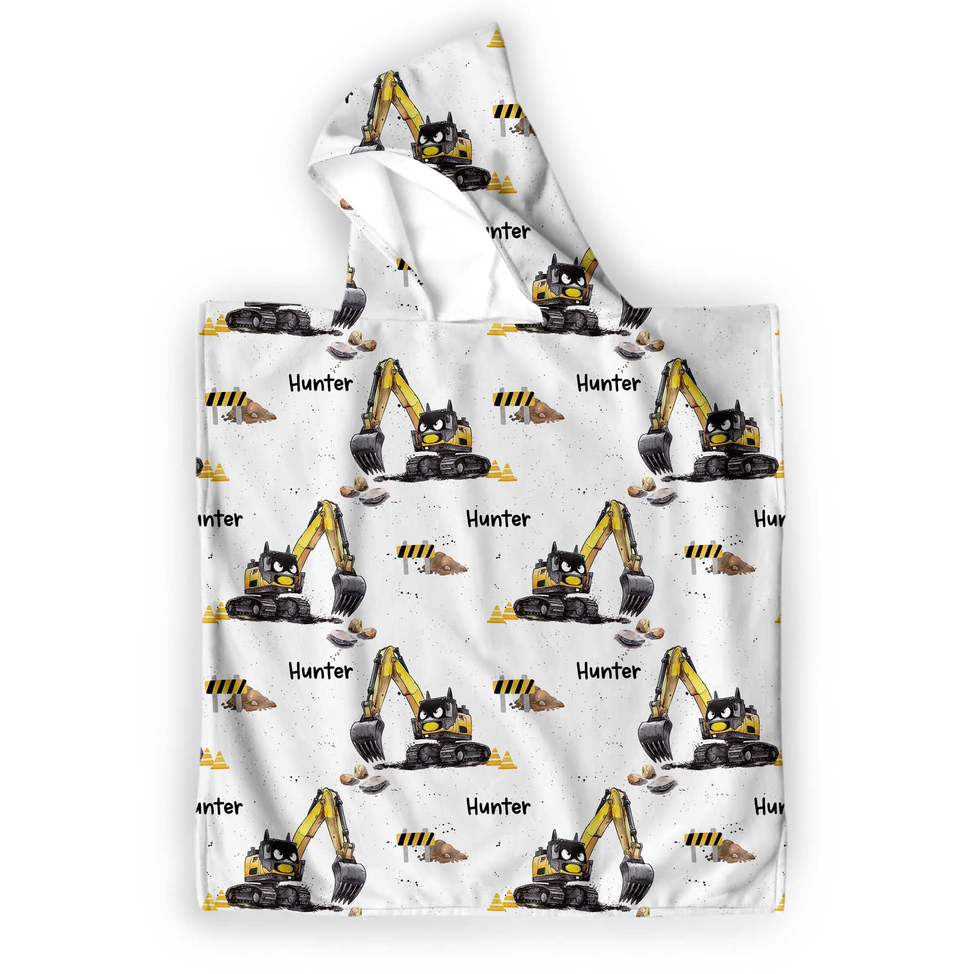 construction Kids Hooded Towel
