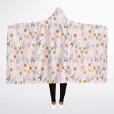 FLORAL HOODED BLANKET