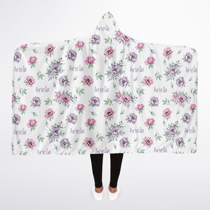 HOODED BLANKET FLORAL