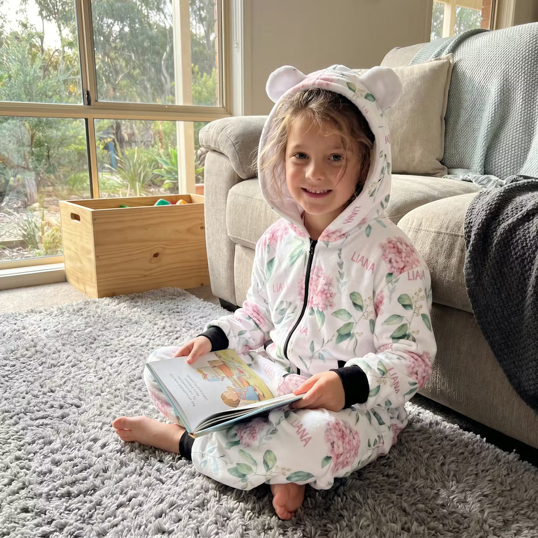 Personalised Hooded Onesie — Kids Loungewear