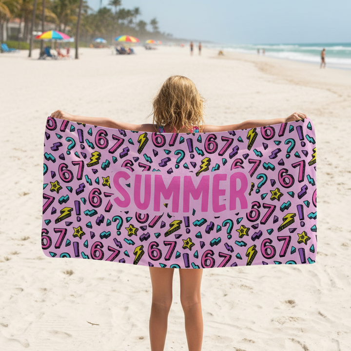 67 kids towel
