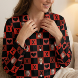 Personalised photo pyjamas for couples with custom face print