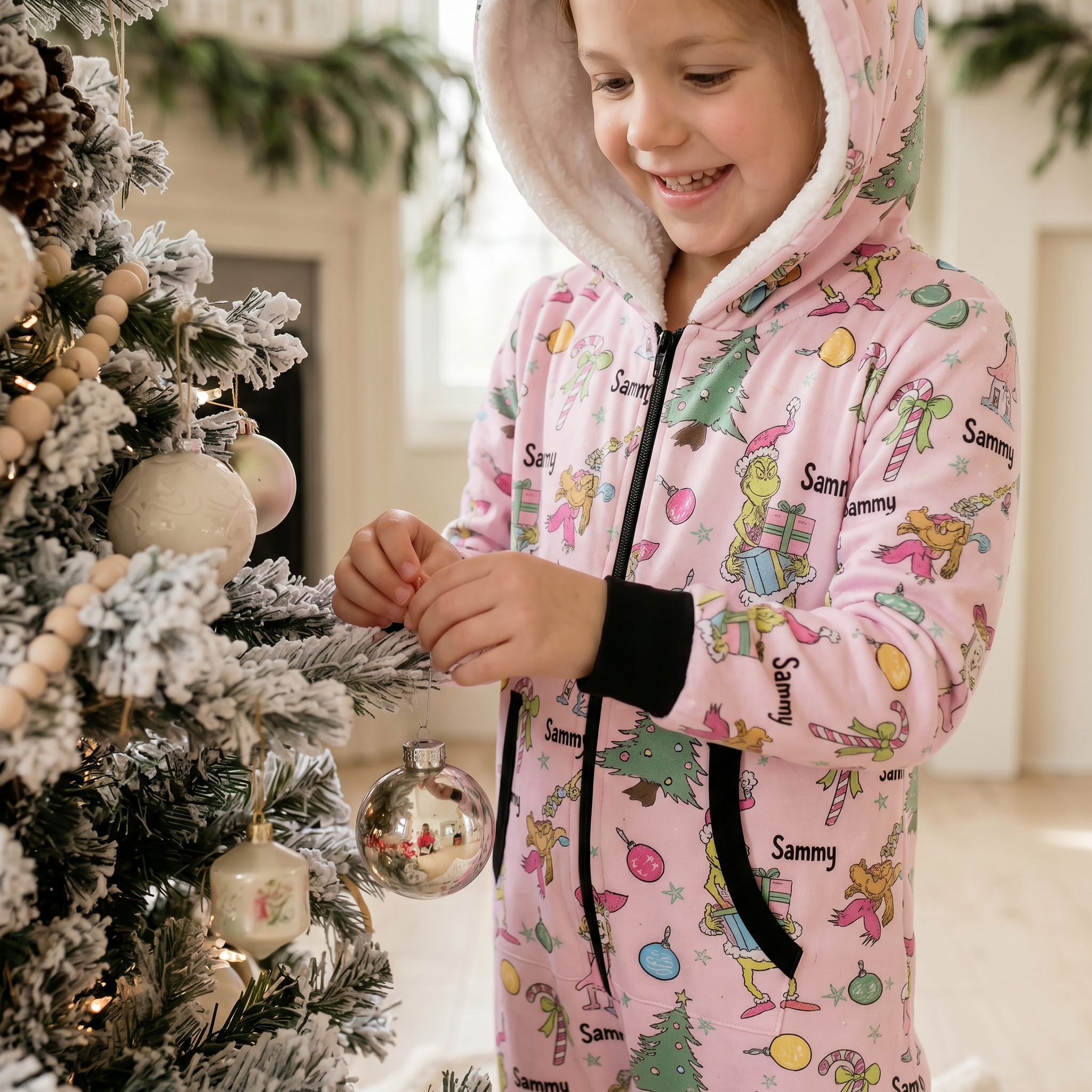 Personalised Christmas Hooded Onesie