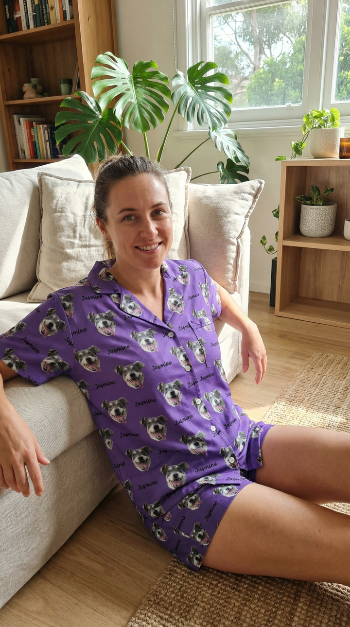 Personalised Pet Photo Pyjama Set - Short Sleeve Set