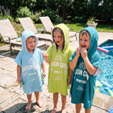 Sun & Surf Cousin Crew hooded towel in soft absorbent towelling, easy to pack for beach days and swim lessons