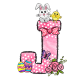 Easter Bow Initial Enamel Mug