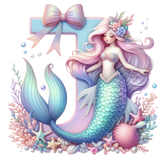 Mermaid Initial Hooded Towel