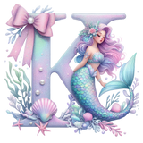 Mermaid Initial Hooded Towel