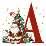 Santa Initial Kids Apron