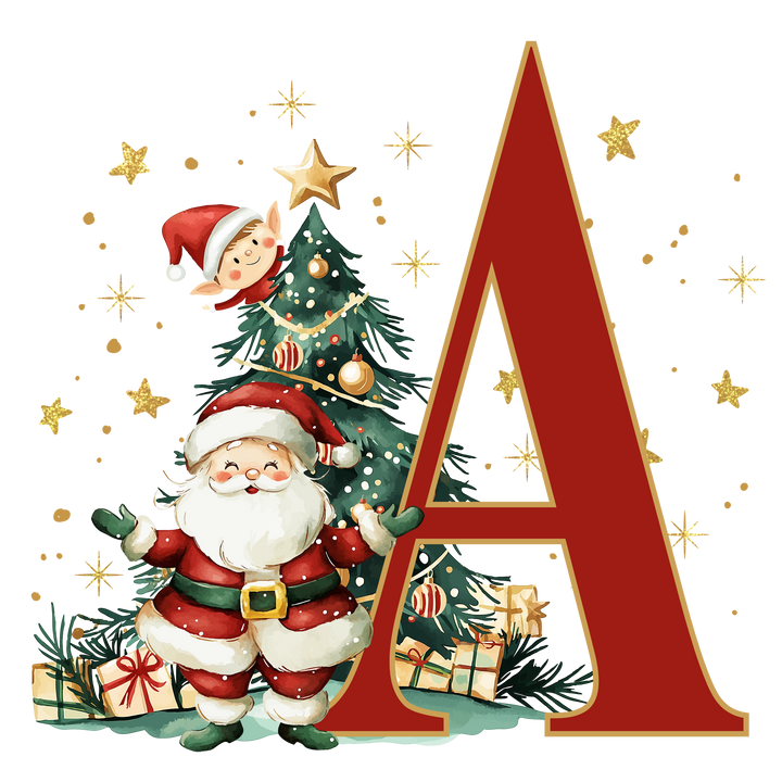 Santa Initial Kids Apron
