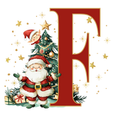 Santa Initial Kids Apron