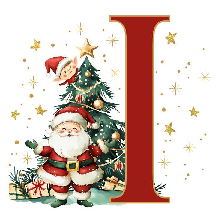 Initial Christmas Mug